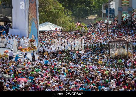 Procession de la Vierge Divina Pastora dans la ville de Barquisimeto, État de Lara, Venezuela. Banque D'Images