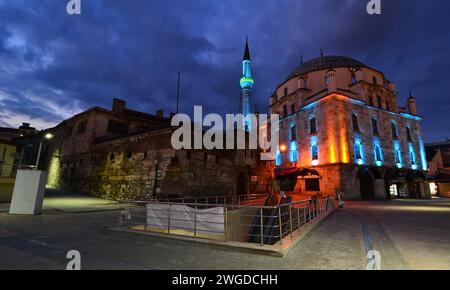 Une vue nocturne depuis Bolu, Turquie Banque D'Images