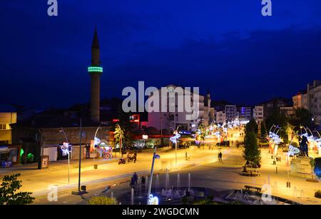 Une vue nocturne depuis Bolu, Turquie Banque D'Images