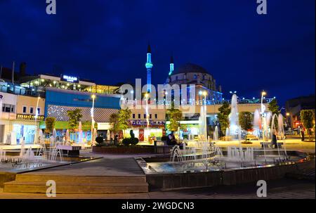 Une vue nocturne depuis Bolu, Turquie Banque D'Images