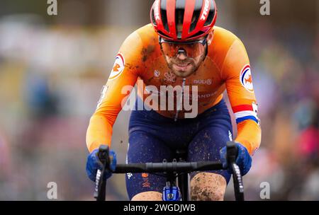Tabor, République tchèque. 04th Feb, 2024. TABOR - Joris Nieuwenhuis lors des championnats du monde de cyclo-cross (hommes) à Tabor, République tchèque. ANP IRIS VAN DEN BROEK crédit : ANP/Alamy Live News Banque D'Images