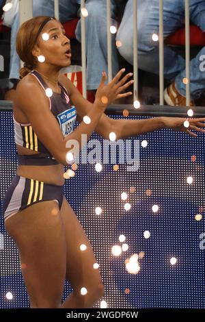 Leichtathletik, 4. ISTAF INDOOR Meeting Duesseldorf, 04. 02. 2024 im PSD - Banque - Dôme à Duesseldorf Weitsprung Mikaelle ASSANI (SCL Heel Baden-Baden) Foto : Norbert Schmidt, Düsseldorf Banque D'Images