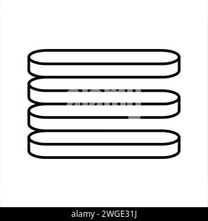 Illustration vectorielle d'illusion d'optique. Puzzle. Casse-tête. Noir et blanc Banque D'Images