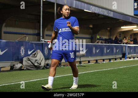 Kingsmeadow, Kingston, Royaume-Uni. 04 février 2024. Lauren James (10 Chelsea) lors du match WSL entre Chelsea et Everton à Kingsmeadow, Kingston, Royaume-Uni, le 04 février 2024 (Bettina Weissensteiner/SPP) crédit : SPP Sport Press photo. /Alamy Live News Banque D'Images