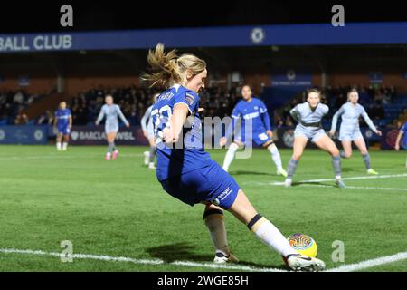 Kingsmeadow, Kingston, Royaume-Uni. 04 février 2024. Erin Cuthbert (Chelsea 22) lors du match WSL entre Chelsea et Everton à Kingsmeadow, Kingston, Royaume-Uni, le 04 février 2024 (Bettina Weissensteiner/SPP) crédit : SPP Sport Press photo. /Alamy Live News Banque D'Images