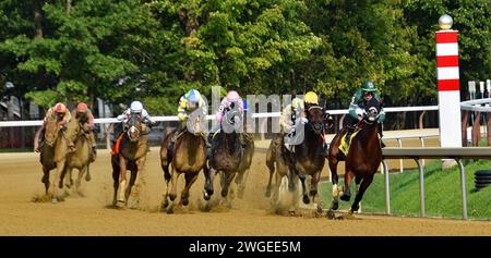 Saratoga Horse Racing Banque D'Images