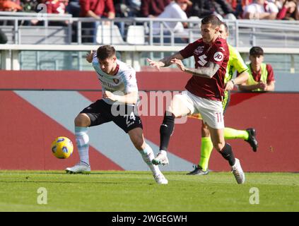 Turin, Italie. 04 février 2024. Raul Bellanova de Torino vu lors du match Serie A TIM entre Torino et Salernitana au Stadio Olimpico Grande Torino. Score final ; Turin 0:0 Salernitana. Crédit : SOPA Images Limited/Alamy Live News Banque D'Images