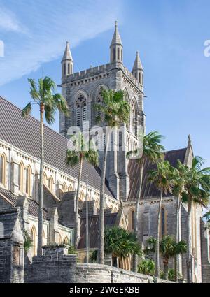 Cathédrale de la très Sainte Trinité, Church Street, ville de Hamilton, paroisse de Pembroke, Bermudes Banque D'Images