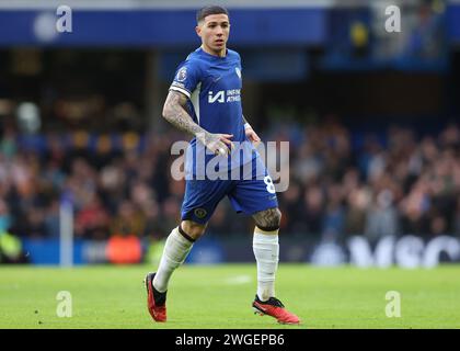 Londres, Royaume-Uni. 4 février 2024. Enzo Fernández de Chelsea lors du match de Premier League à Stamford Bridge, Londres. Le crédit photo devrait se lire : Paul Terry/Sportimage crédit : Sportimage Ltd/Alamy Live News Banque D'Images