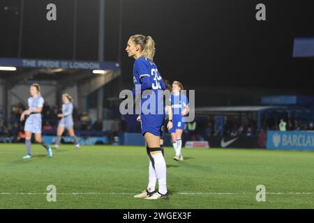 Kingsmeadow, Kingston, Royaume-Uni. 04 février 2024. Nathalie Bjorn (Chelsea 39) lors du match WSL entre Chelsea et Everton à Kingsmeadow, Kingston, Royaume-Uni, le 04 février 2024 (Bettina Weissensteiner/SPP) crédit : SPP Sport Press photo. /Alamy Live News Banque D'Images