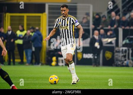 Milan, Italie. 4 février 2024. Danilo (Juventus FC) lors du championnat italien Serie A match de football entre le FC Internazionale et la Juventus FC le 4 février 2024 au stade Giuseppe Meazza à Milan, Italie - crédit : Luca Rossini/E-Mage/Alamy Live News Banque D'Images