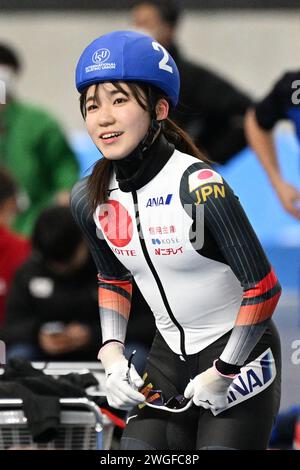 Aomori, Japon. Crédit : MATSUO. 4 février 2024. HANA Noake (JPN) Patinage de vitesse : coupe du monde junior ISU Patinage de vitesse 2023/24 finale de départ en masse des juniors à YS Arena Hachinohe à Aomori, Japon. Crédit : MATSUO .K/AFLO SPORT/Alamy Live News Banque D'Images