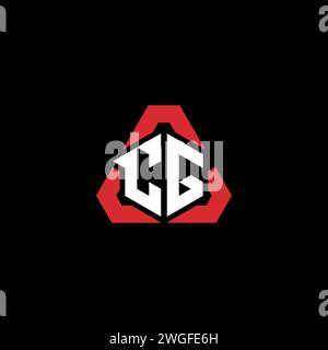 CG initial logo concept moderne et futuriste pour logo esport ou gaming Illustration de Vecteur