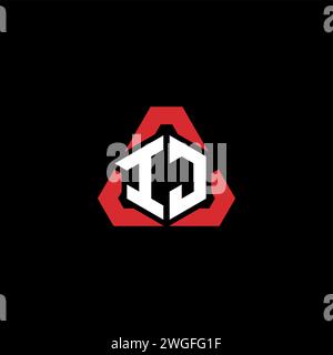 IJ logo initial concept moderne et futuriste pour logo esport ou gaming Illustration de Vecteur