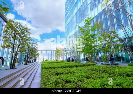 Osaka, Japon - avril 9 2023 : Abeno Harukas a été le plus haut gratte-ciel du Japon de son achèvement en 2014 jusqu'en 2023, plate-forme d'observation appelée 'Haruka Banque D'Images