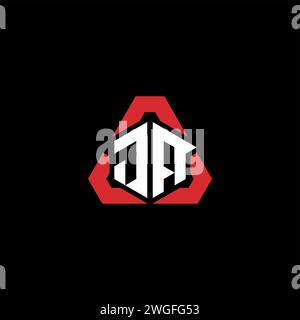 JA logo initial concept moderne et futuriste pour esport ou logo de jeu Illustration de Vecteur