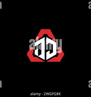 JJ logo initial concept moderne et futuriste pour logo esport ou gaming Illustration de Vecteur
