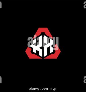 KX initial logo concept moderne et futuriste pour logo esport ou gaming Illustration de Vecteur