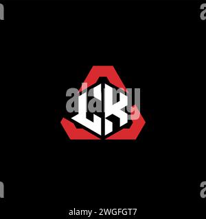 Logo initial LK concept moderne et futuriste pour logo esport ou gaming Illustration de Vecteur