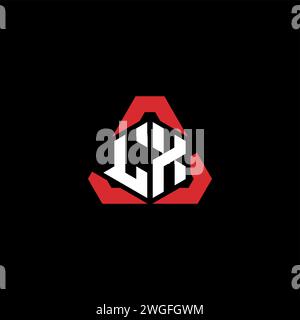 Logo initial LX concept moderne et futuriste pour logo esport ou gaming Illustration de Vecteur