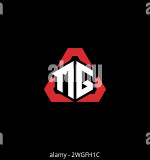 MG logo initial concept moderne et futuriste pour logo esport ou gaming Illustration de Vecteur