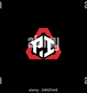 PI logo initial concept moderne et futuriste pour logo esport ou gaming Illustration de Vecteur