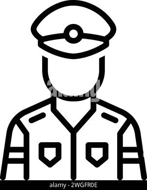 Icône pour officiers, police Illustration de Vecteur