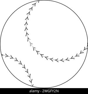 conception d'illustration vectorielle d'icône de softball Illustration de Vecteur