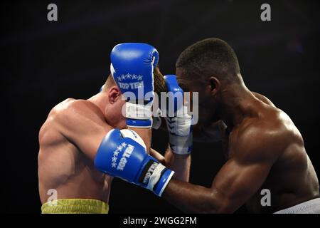 Série mondiale de boxe : Ukraine Otamans vs British Lionhearts Banque D'Images