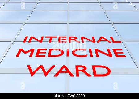 Illustration 3D d'un bâtiment avec le script Internal Medicine Ward Banque D'Images