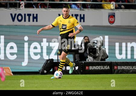 Heidenheim an Der Brenz, Allemagne. 02 février 2024. Fussball, Spieltag 20, Bundesliga, saison 2023/2024, 1.FC Heidenheim gegen Borussia Dortmund AM 02.02.2024 à Heidenheim. UBz : 25 Niklas Suele, Borussia Dortmund. Crédit : dpa/Alamy Live News Banque D'Images