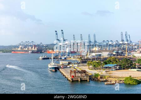 Port de Rodman terminal, Panama City, Colon, province de Colon, République du Panama Banque D'Images