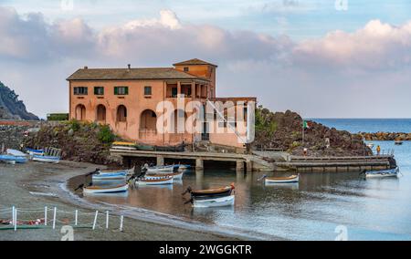 Paysage autour de Levanto, une petite ville dans une zone côtière dans la province de la Spezia en Ligurie, situé dans le nord-ouest de l'Italie Banque D'Images