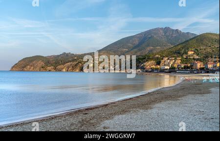 Paysage autour de Levanto, une petite ville dans une zone côtière dans la province de la Spezia en Ligurie, situé dans le nord-ouest de l'Italie Banque D'Images