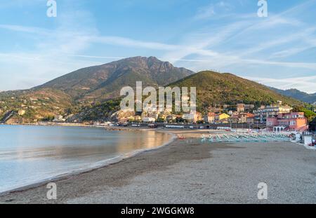 Paysage autour de Levanto, une petite ville dans une zone côtière dans la province de la Spezia en Ligurie, situé dans le nord-ouest de l'Italie Banque D'Images
