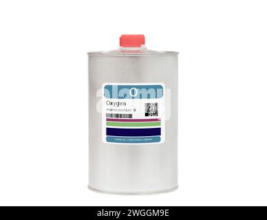 Oxygène : vital pour la respiration, ce gaz favorise la combustion et est un élément clé de divers composés. Banque D'Images