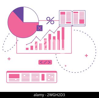 Graphique, tableau, informations et données graphiques Illustration de Vecteur