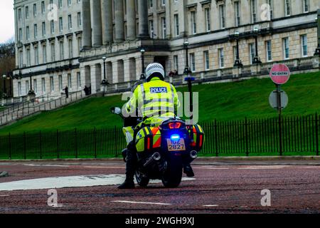 Belfast, Royaume-Uni, 05 02 2024, Rishi Sunak et Leo Varadkar visitent Stormont et s'entretiennent avec des politiciens locaux crédit : HeadlineX/Alamy Banque D'Images