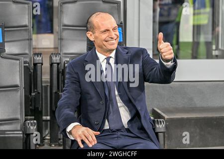 Milan, Italie. 04th Feb, 2024. L'entraîneur-chef Massimiliano Allegri de la Juventus a vu lors du match de Serie A entre l'Inter et la Juventus à Giuseppe Meazza à Milan. (Crédit photo : Gonzales photo/Alamy Live News Banque D'Images