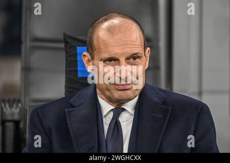 Milan, Italie. 04th Feb, 2024. L'entraîneur-chef Massimiliano Allegri de la Juventus a vu lors du match de Serie A entre l'Inter et la Juventus à Giuseppe Meazza à Milan. (Crédit photo : Gonzales photo/Alamy Live News Banque D'Images