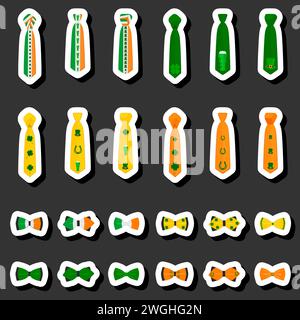 Belle illustration en couleur sur le thème de célébrer la fête annuelle St. Patrick's Day Illustration de Vecteur
