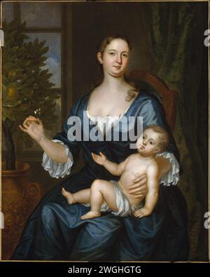 MRS Francis Brinley et son fils Francis John Smibert 1729 Banque D'Images