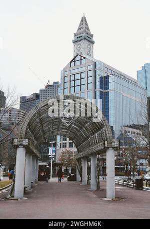 Quartier financier de Boston, aux États-Unis, le 14 février 2020 Banque D'Images