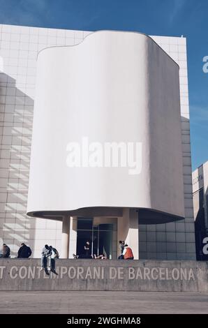 Musée d'art contemporain de Barcelone en Catalogne, Espagne, le 16 janvier 2021 Banque D'Images