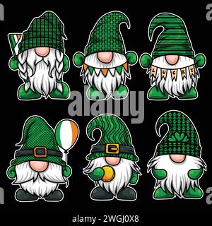 Illustration vectorielle de la journée de GNOME saint patrick pour votre entreprise ou votre marque Illustration de Vecteur