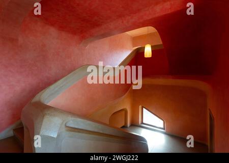 Intérieur du second Goetheanum, centre mondial du mouvement anthroposophique. Bâtiment conçu par Rudolf Steiner, situé au sommet de la colline Banque D'Images