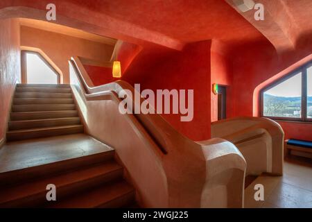 Intérieur du second Goetheanum, centre mondial du mouvement anthroposophique. Bâtiment conçu par Rudolf Steiner, situé au sommet de la colline Banque D'Images