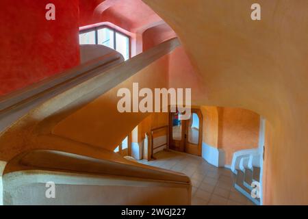 Intérieur du second Goetheanum, centre mondial du mouvement anthroposophique. Bâtiment conçu par Rudolf Steiner, situé au sommet de la colline Banque D'Images