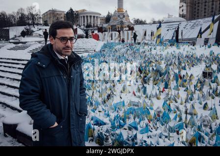 Kiev, Ukraine. 13 janvier 2024. © Adrien Vautier/le Pictorium/MAXPPP - Kiev 13/01/2024 Adrien Vautier/le Pictorium - 13/01/2024 - Ukraine/Kiev - le ministre des affaires etrangeres Stephane Sejourne a Kiev, le 13 janvier 2024. - Valeurs ACtuelles out, no jdd, jdd out, RUSSIA OUT, NO RUSSIA #norussia/13/01/2024 - Ukraine/Kiev - le ministre des Affaires étrangères Stéphane Sejourne à Kiev, le 13 janvier 2024. Crédit : MAXPPP/Alamy Live News Banque D'Images