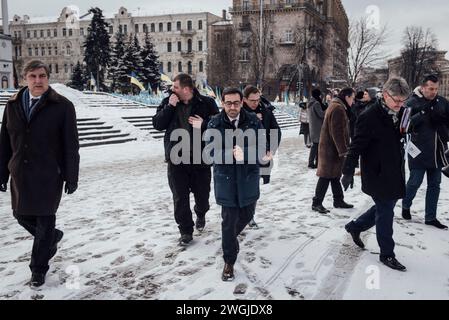 Kiev, Ukraine. 13 janvier 2024. © Adrien Vautier/le Pictorium/MAXPPP - Kiev 13/01/2024 Adrien Vautier/le Pictorium - 13/01/2024 - Ukraine/Kiev - le ministre des affaires etrangeres Stephane Sejourne a Kiev, le 13 janvier 2024. - Valeurs ACtuelles out, no jdd, jdd out, RUSSIA OUT, NO RUSSIA #norussia/13/01/2024 - Ukraine/Kiev - le ministre des Affaires étrangères Stéphane Sejourne à Kiev, le 13 janvier 2024. Crédit : MAXPPP/Alamy Live News Banque D'Images